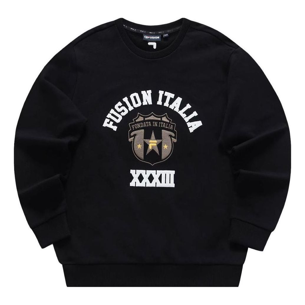 FILA FUSION Graphic Sweater 'Black White' T11M345207F-BK