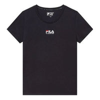 (WMNS) FILA Short Sleeve 2019 Minimalistic Embroidered Skin Friendly Short Sleeve T Blue F11W928108FNV