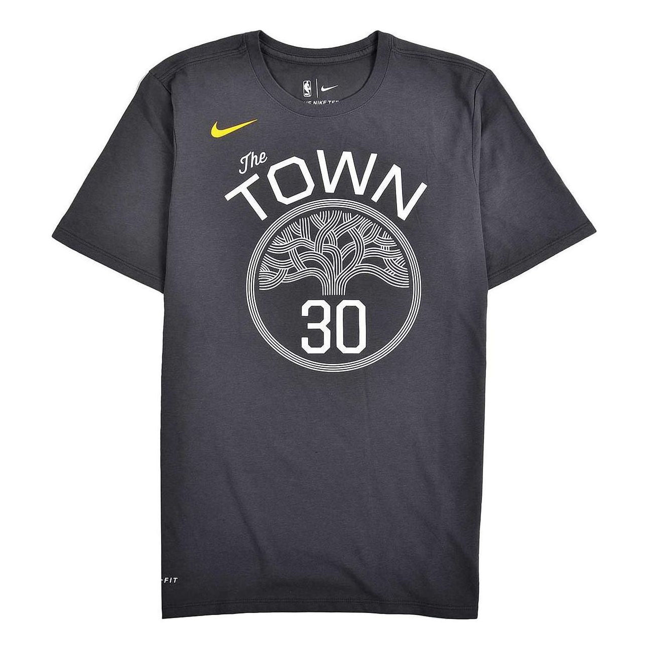 Men's Nike Alphabet Printing Basketball Sports Round Neck Pullover Short Sleeve Gray T-Shirt 870774-066