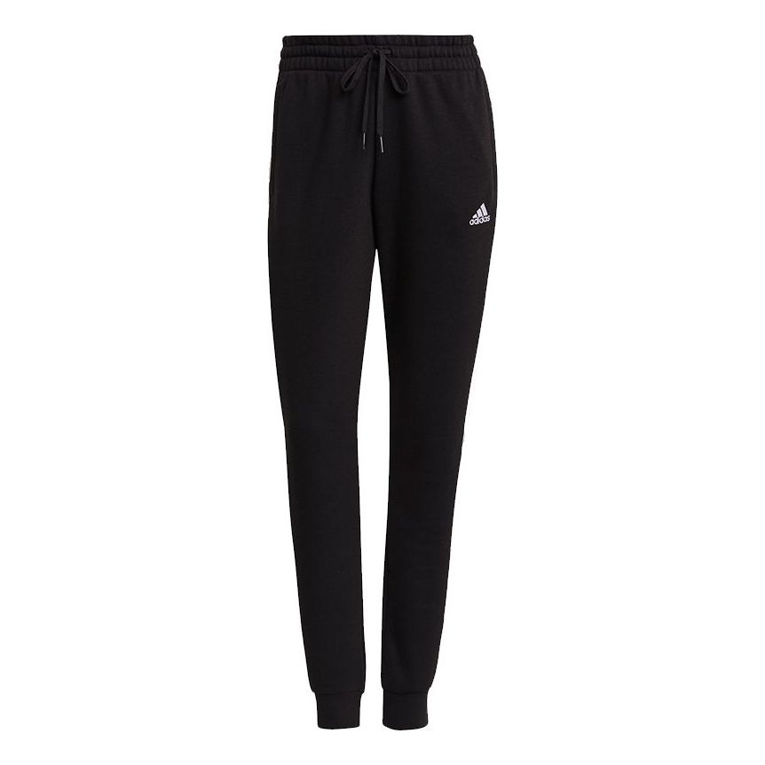 (WMNS) adidas Essentials Fleece 3-Stripes Pants Asia Sizing 'Black' GM5551