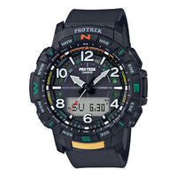 CASIO Waterproof Sports Shockproof Mens Black Analog/Digital Combo PRT-B50-1PR