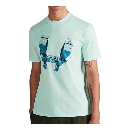 HERMES Pattern Printing T-Shirt 'Green' H037730-HA1T