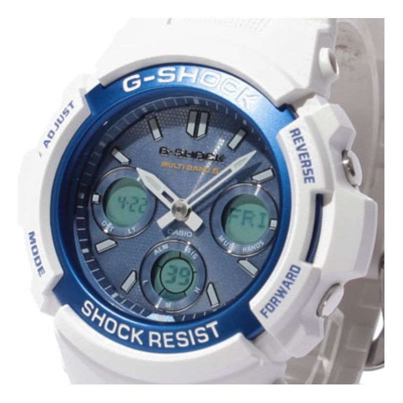 CASIO G-Shock Analog-Digital 'White Blue' AWG-M100SWB-7A