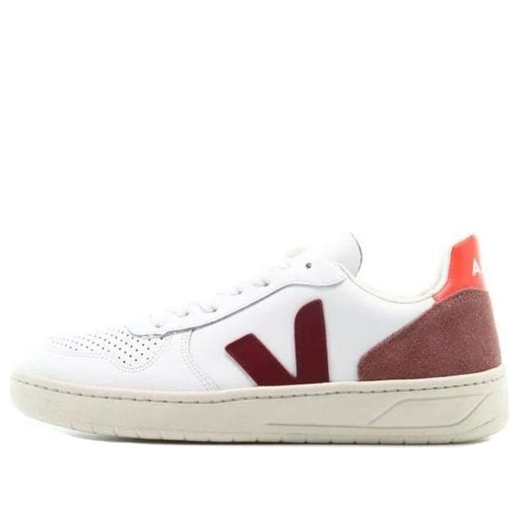 Veja V-10 Lace-Up 'White Marsala' VX021944