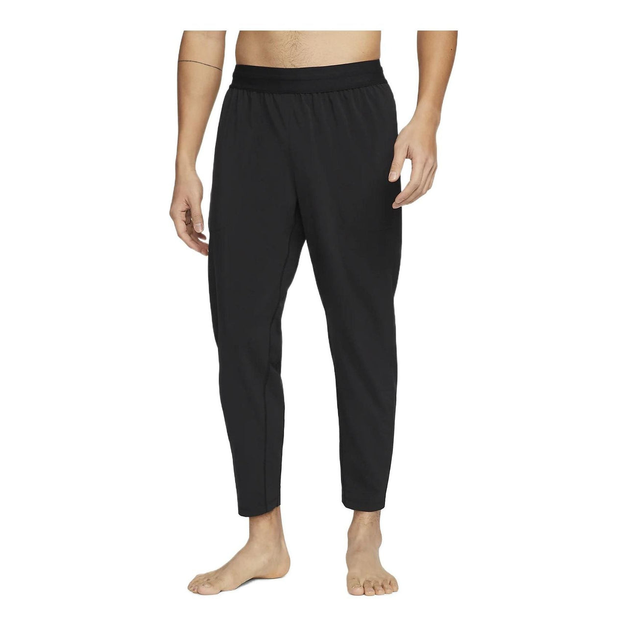 Nike Solid Color Straight High Waist Sports Pants/Trousers/Joggers Men's Black DD2121-010
