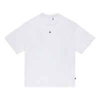 Converse Solid Color Loose Round Neck Short Sleeve Couple Style White 10020975-A01