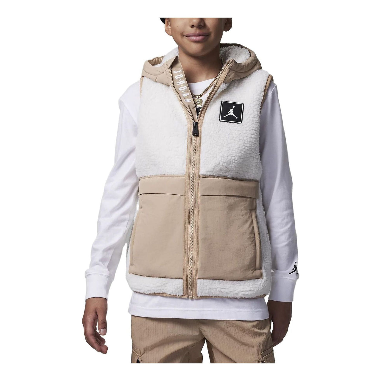(GS) Air Jordan Sherpa Vest 'Beige' FV2511-133