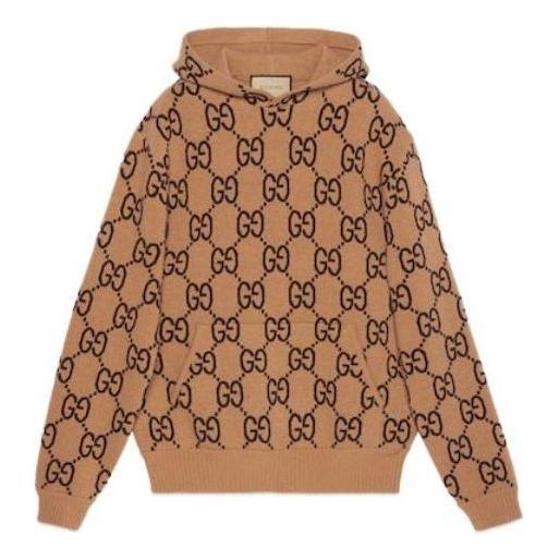 Gucci GG Wool Hooded Sweatshirt 'Camel Ebony' 770582-XKDSL-2667