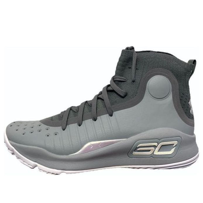 (GS) Under Armour Curry 4 Mid 'Overcast Grey' 1295995-112