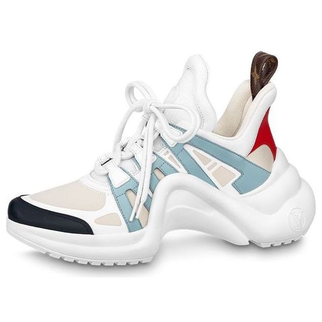(WMNS) حذاء رياضي Archlight 1.0 من LOUIS VUITTON باللونين الأبيض والأزرق والبيج 1ABI63