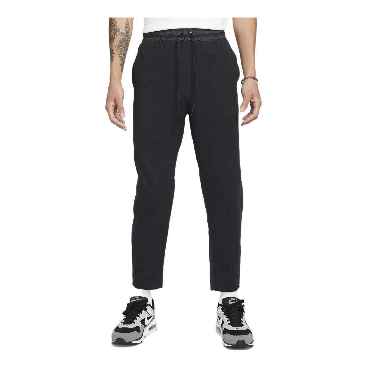 Nike Solid Color Waist Lacing Straight Casual Pants/Trousers Men's Black DD7013-010