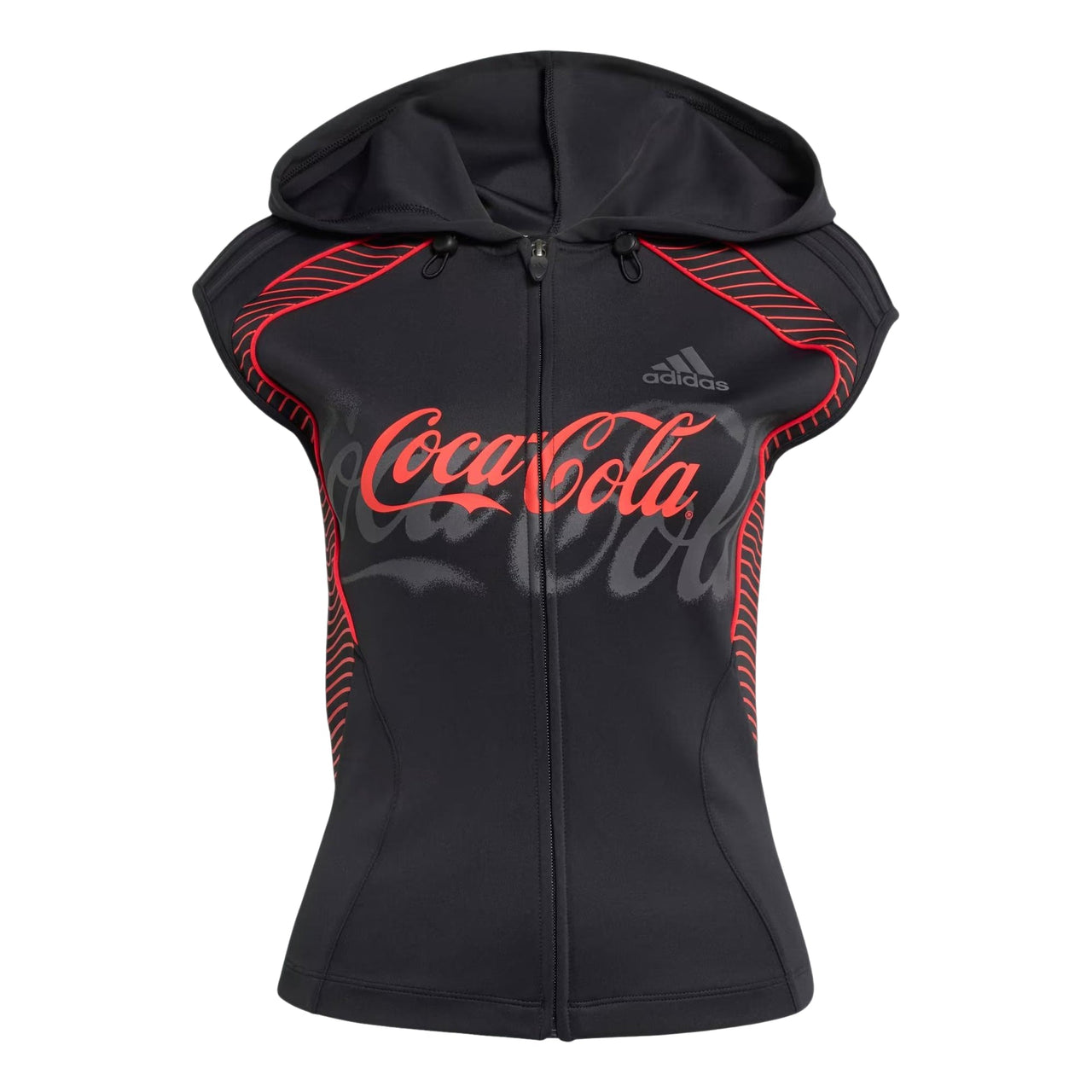 (WMNS) adidas x Coca-Cola Slouchy Gfx Hooded Top Asia Sizing 'Black' KY7569