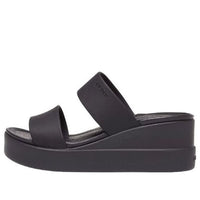 (WMNS) Crocs Brooklyn Lightweight Black Sandals 206219-060