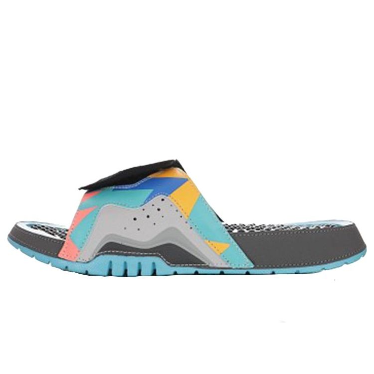 Air Jordan Hydro 7 Retro Slide 'Dark Grey Blue Turquoise' 705467-013