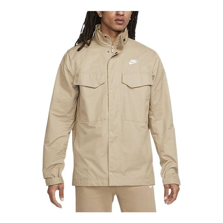 Nike Solid Color Big Pocket High Collar Zipper Long Sleeves Jacket Men's CZ9922-247