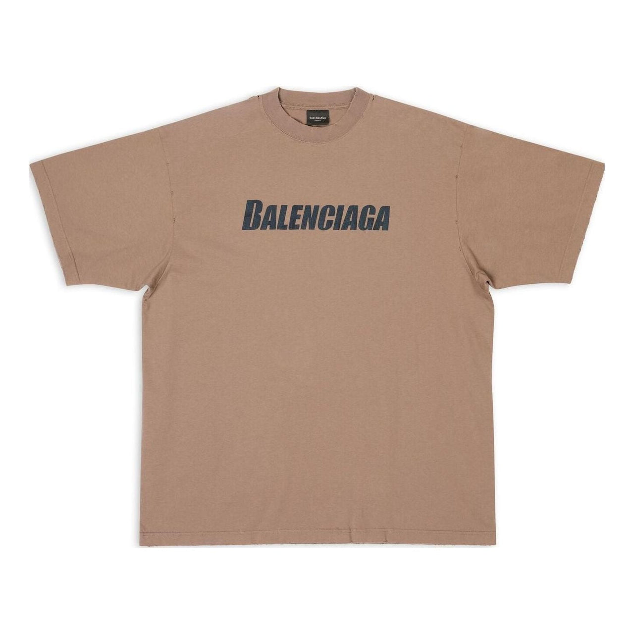 Balenciaga Caps T-shirt Boxy Fit 'Tan' 651795TNVL17761