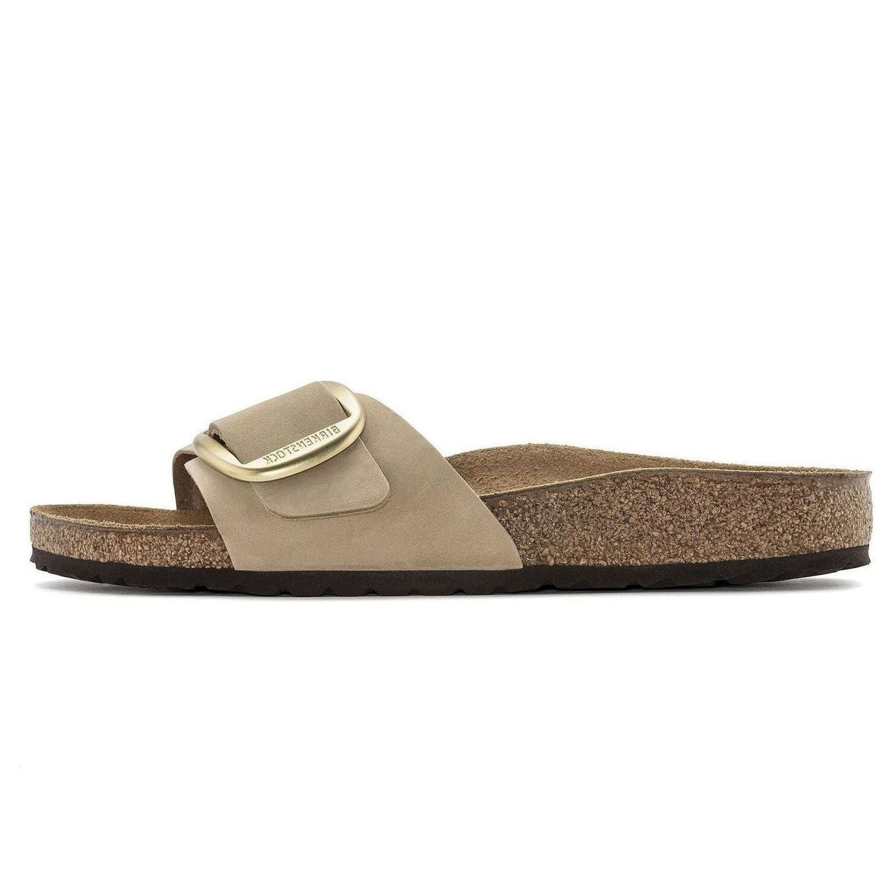 Birkenstock Madrid Big Buckle Nubuck Leather Narrow Fit Sandals 'Sandcastle' 1024009