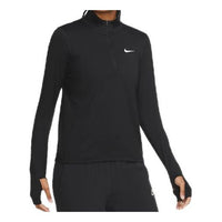 (WMNS) Nike Element Half Zipper Casual Sports Running Black Gym Clothes CU3221-010