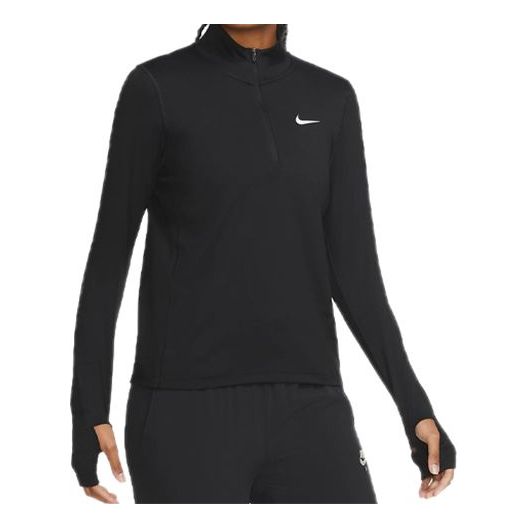 (WMNS) ملابس رياضية كاجوال للجري بنصف سحاب من Nike Element باللون الأسود CU3221-010