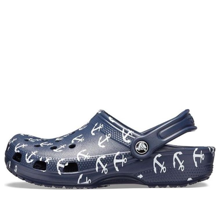 Crocs Classic Clog Printing Sandals Deep Blue 206053-462