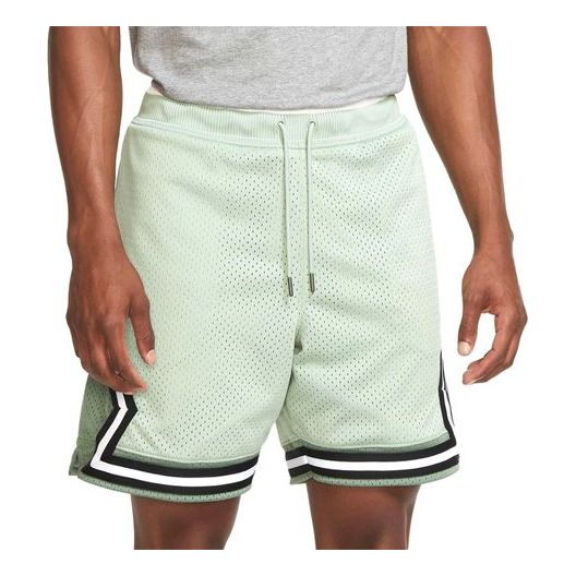 Men's Jordan Essential Statement Splicing Contrasting Colors Stripe Basketball Sports Shorts Green DC3195-006