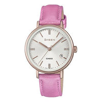 CASIO Waterproof SHEEN Quartz Sapphire Crystal Rose Red Analog SHE-4048CGL-7BUPR