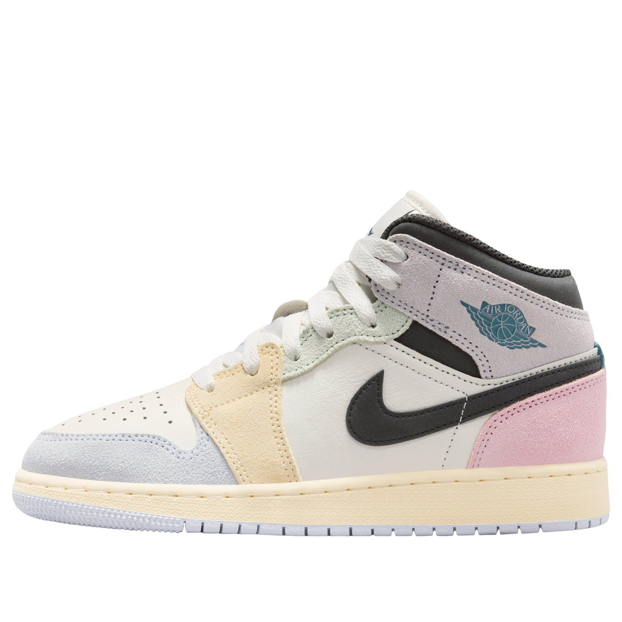 (GS) Air Jordan 1 Mid SE 'Sail Jade Aura Iced Jade' IB7053-100