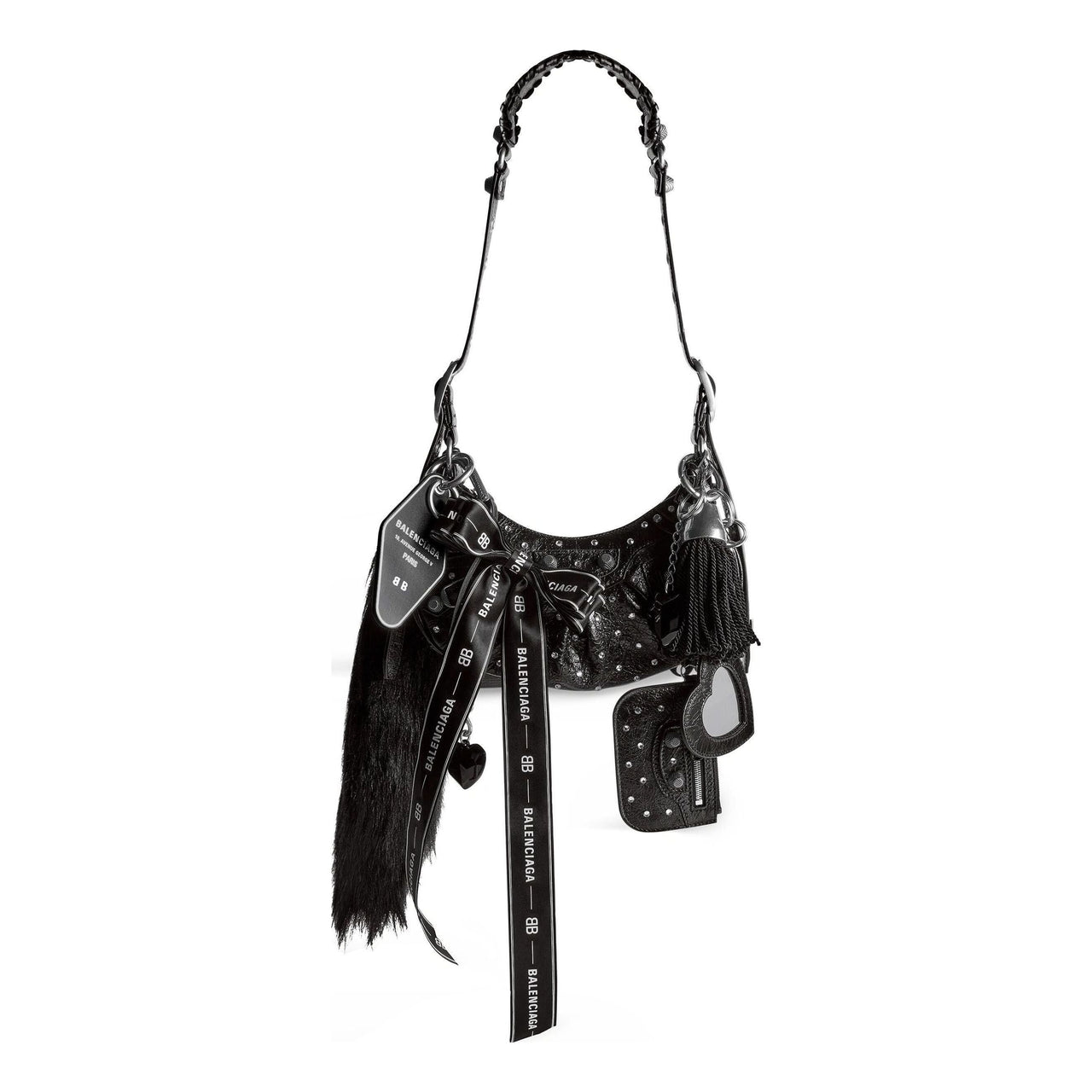 (WMNS) Balenciaga Le Cagole Collector Xs Shoulder Bag With Rhinestones 'Black' 6713092AASO1000
