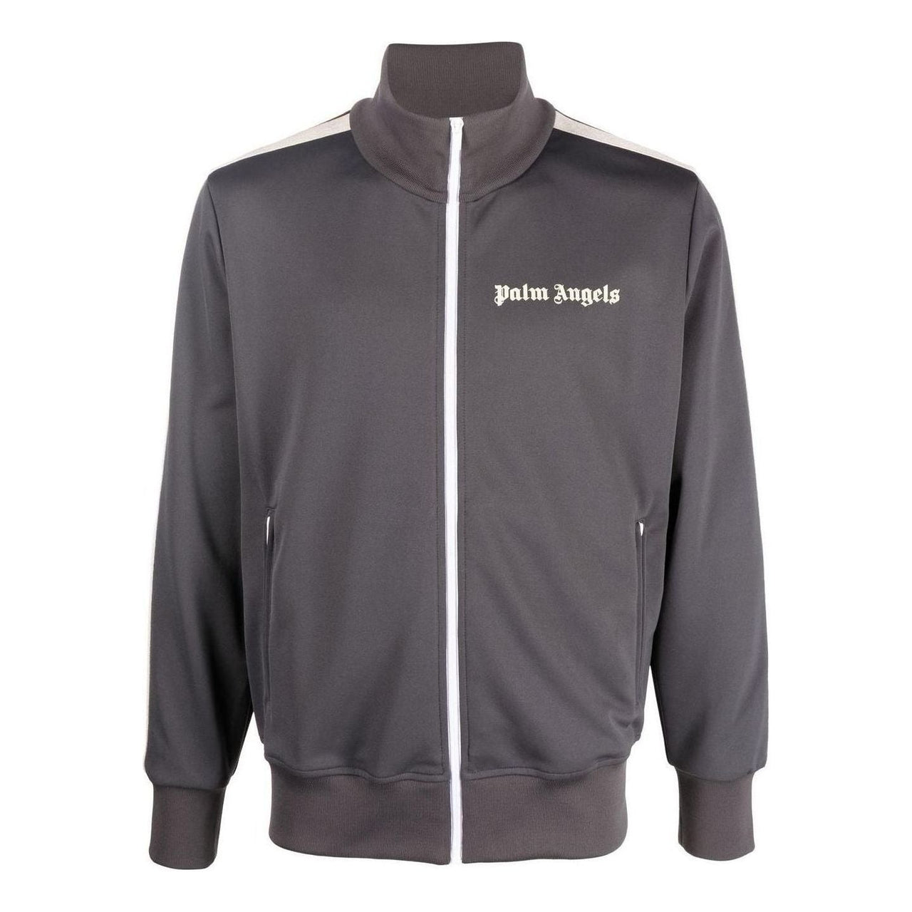 Palm Angels FW22 Classic Track Jacket 'Grey Off White' PMBD001F22FAB0020703
