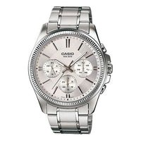 CASIO Waterproof Stainless Steel Strap Quartz Mens White Analog MTP-1375D-7AVDF