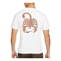 Nike Casual Sports animal Pattern Skateboard Short Sleeve White DQ1849-100