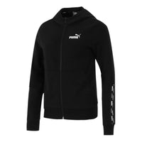 (WMNS) PUMA Athleisure Casual Sports hooded Knit Jacket Black 847704-01