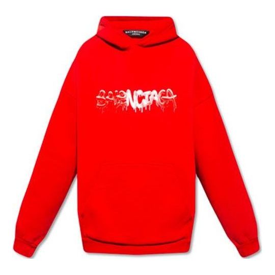 Balenciaga SS22 Logo Hoodie 'Red' 674986TLVF26407