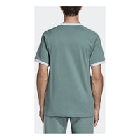adidas originals Sports Round Neck Short Sleeve 76 Retro Mint Green DV1566