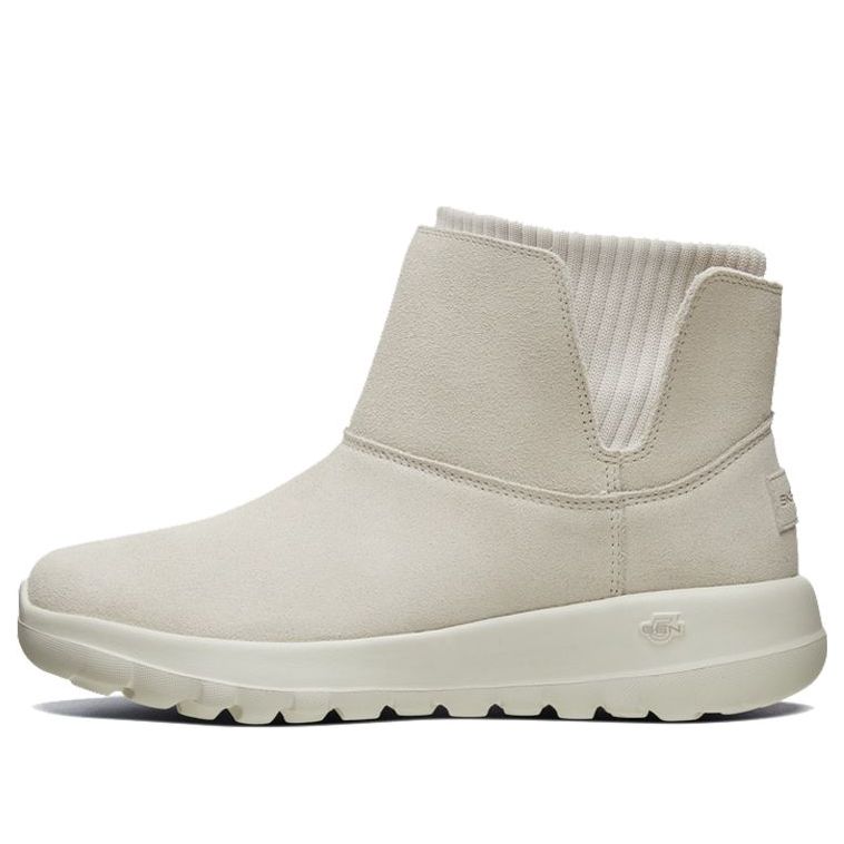 (WMNS) Skechers One The Go Socks Stitching Short Boots 'Grey' 16605-NAT