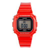 CASIO 50 waterproof Red Small quartz Watch Mineral Glass Lens Strap F -108WHC-4AJF F-108WHC-4AJF