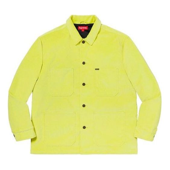 Supreme SS20 Week 1 Velvet Chore Coat 'Yellow' SUP-SS20-219