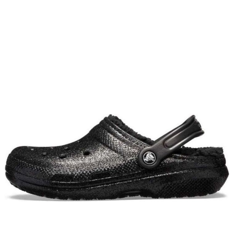 Crocs Classic Glitter Lined Clogs 'Black' 205842001