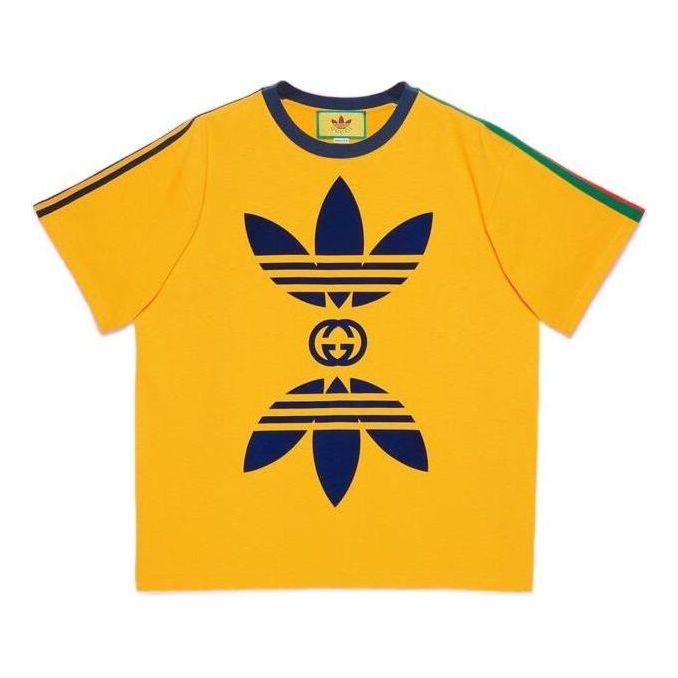 Gucci x adidas Cotton Jersey T-Shirt 'Yellow' 691636-XJEKR-7219