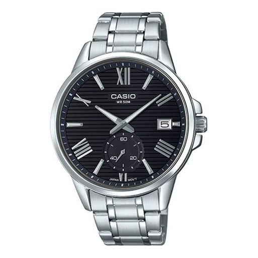 CASIO Stainless Steel Strap Black Dial Black Analog MTP-EX100D-1A2021