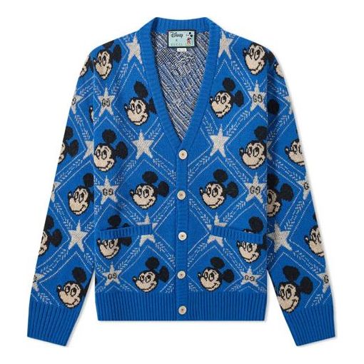 Gucci x Disney Mickey Mouse Knitted Wool Cardigan Long-Sleeve Cardigan 'Blue' 601565-XKA57-4318