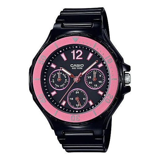 CASIO Waterproof Sports BlackPink Analog LRW-250H-1A22021
