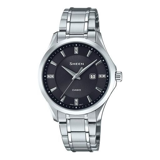 CASIO Waterproof SHEEN Sapphire Crystal Solar Powered Silver Analog SHS-4522D-1AUPR