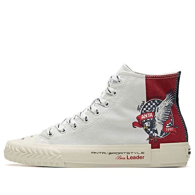ANTA High Top Canvas Shoes 'White Blue Red' 11948680-11