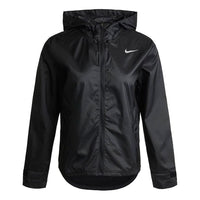 (WMNS) Nike Jacket Running Sports Hooded Jacket Black CU3218-010