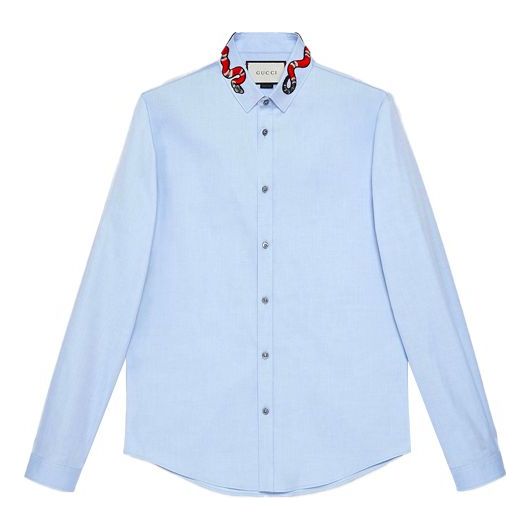 Gucci Oxford Duke Shirt With Kingsnake 'Light Blue' 433550-Z3898-4850