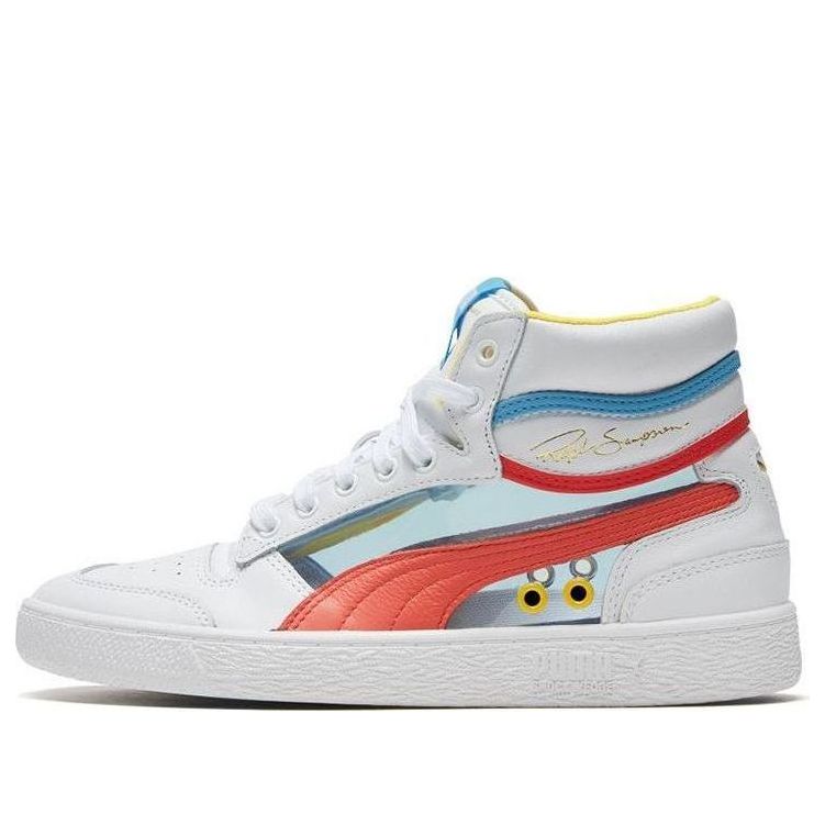 PUMA Ralph Sampson Mid Glass 'White/Hot Coral/Ethereal Blue' 371582-02
