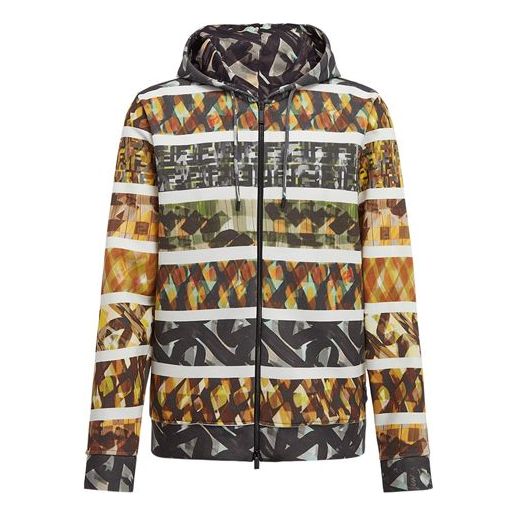 FENDI Botanical Print zip-up Hoodie FY0984ABP7