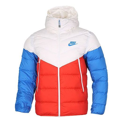 حشوة Nike Sportswear Windrunner Down "أبيض وأحمر وأزرق" 928834-133