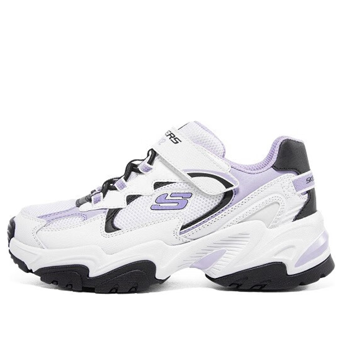 (GS) Skechers Sport Shoes 'White Black Purple' 302573L-WLV